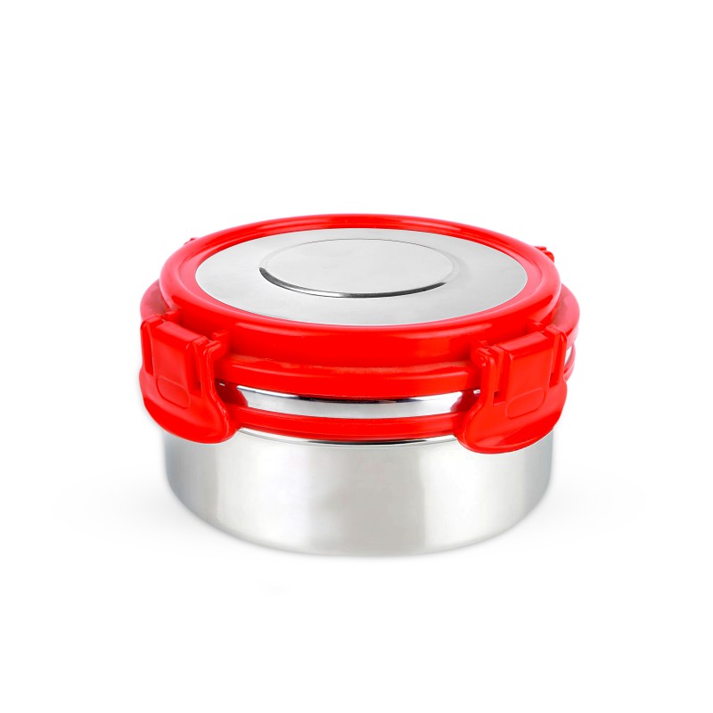 Aadhinath Lock n Safe Stainless Steel Lunch Box with Leak-Proof  detachable Lock Lids for School, college, Office, Travel and storage 300 ml pack of 1