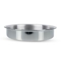 Aadhinath triply Premium Stainless Steel Shallow Tope – Wide Flat Bottom Cookware for Boiling, Heating and Serving with 5 years warranty Rust-Free, Mirror Finish Steel Pot for Gas Stove 20 cm
