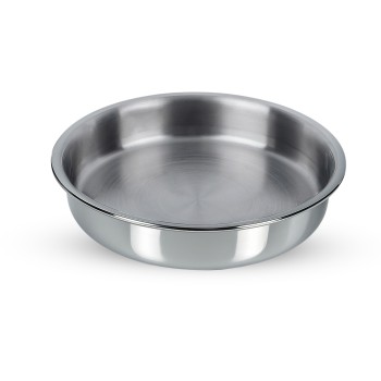 Aadhinath triply Premium Stainless Steel Shallow Tope – Wide Flat Bottom Cookware for Boiling, Heating and Serving with 5 years warranty Rust-Free, Mirror Finish Steel Pot for Gas Stove 20 cm