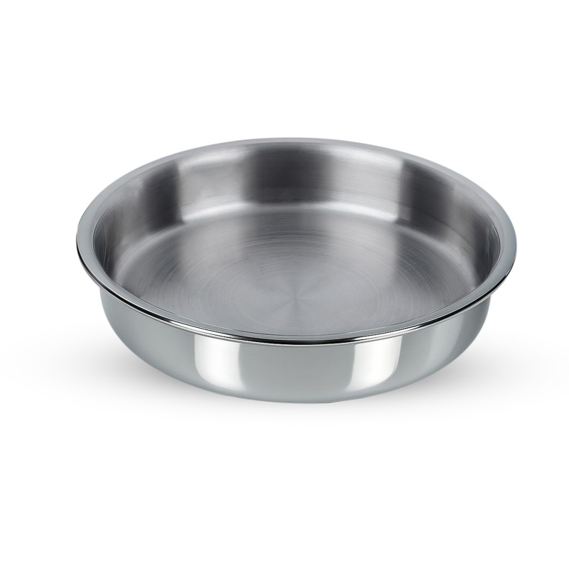 Aadhinath triply Premium Stainless Steel Shallow Tope – Wide Flat Bottom Cookware for Boiling, Heating and Serving with 5 years warranty Rust-Free, Mirror Finish Steel Pot for Gas Stove 20 cm