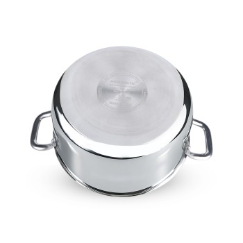 Aadhinath Triply Stainless Steel Sauce Pot/Casserole with lid, Induction Pot, Briyani Pot/Handi, 18cm