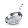 Aadhinath Stainless Steel Frypan with lid - Heavy Bottom - Induction Gas Compatible, Dishwasher Safe, 5-Year Warranty Versatile Fry Pan for Cooking 26 cm