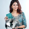 Aadhinath Triply Stainless Steel Sauce Pot/Casserole with lid, Induction Pot, Briyani Pot/Handi, 22 cm