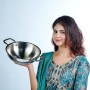 AADHINATH TRI-PLY Stainless Steel Kadhai with Lid, Kadai for Cooking, Tri-ply kadai Metal spatula friendly, Induction & Gas stove Compatible, 20 cm