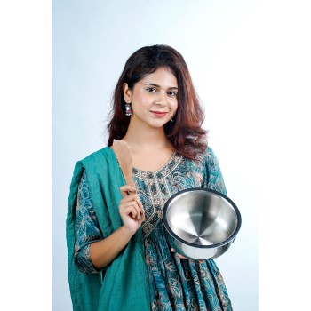 Aadhinath triply Stainless Steel Tope for Cooking with 5 Years Warranty – Deep Boiling Pot for Milk, Tea, Rice and Water – Mirror Finish, Rust-Free Cookware for Gas Stove – Durable Kitchen Tope 20 cm