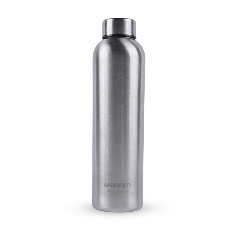 Aadhinath Stainless Steel Water Bottle – Leak-Proof, Rust-Free, BPA-Free, Eco-Friendly Bottle for Home, Office, Gym & Travel – 900 ml matt finish pack of 1