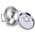 AADHINATH TRI-PLY Stainless Steel Kadhai with Lid, Kadai for Cooking, Tri-ply kadai Metal spatula friendly, Induction & Gas stove Compatible, 18cm AADHINATH TRI-PLY Stainless Steel Kadhai with Lid, Kadai for Cooking, Tri-ply kadai Metal spatula friendly, Induction & Gas stove Compatible, 18cm