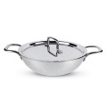 AADHINATH TRI-PLY Stainless Steel Kadhai with Lid, Kadai for Cooking, Tri-ply kadai Metal spatula friendly, Induction & Gas stove Compatible, 22 cm AADHINATH TRI-PLY Stainless Steel Kadhai with Lid, Kadai for Cooking, Tri-ply kadai Metal spatula friendly, Induction & Gas stove Compatible, 22 cm
